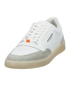 Sneakers en Cuir Oba blanc/gris/orange