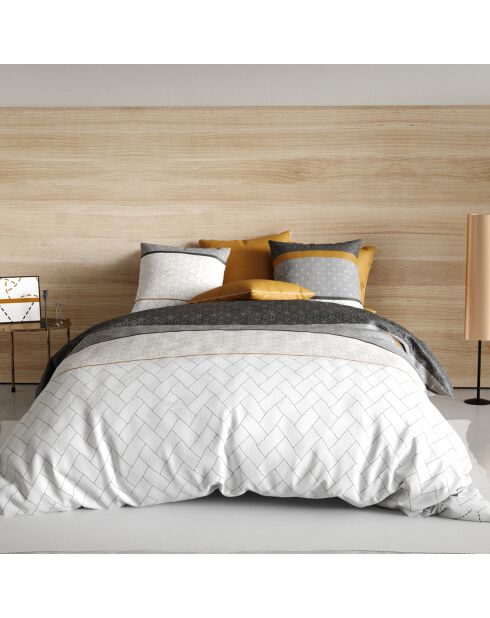 Juego de funda nórdica gris Corki