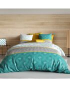 Parure housse de couette Aurah verte