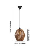 Suspension Gonio camel - 25x70 cm