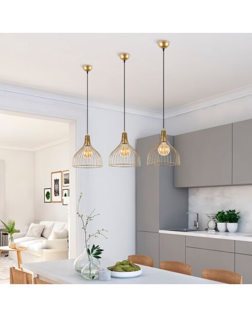 Suspension Cafu dorée - 25x123 cm