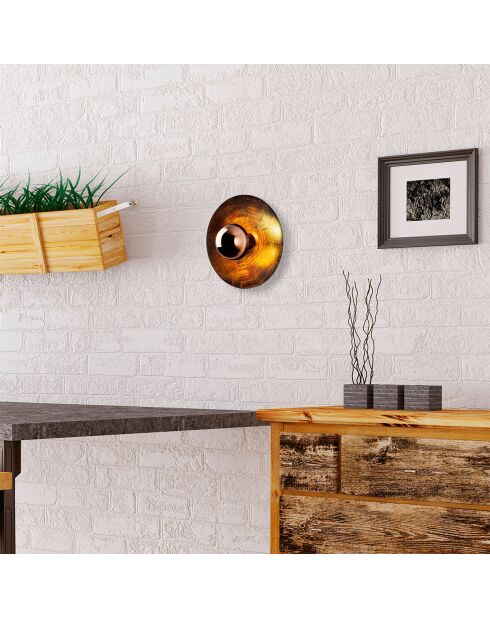 Kurt Wandlampe aus Kupfer - D.28x26 cm
