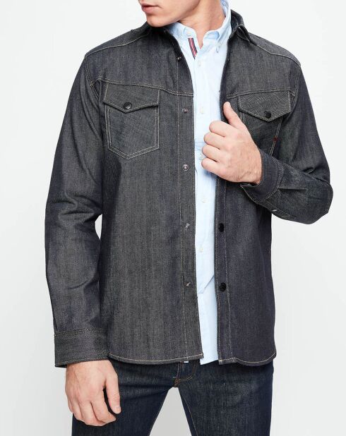 Chemise Iroyal anthracite bleu denim