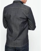 Chemise Iroyal anthracite bleu denim