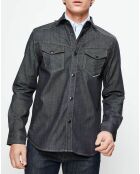 Chemise Iroyal anthracite bleu denim