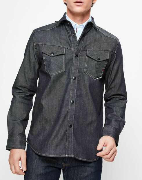 Chemise Iroyal anthracite bleu denim