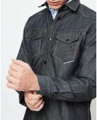 Chemise Iroyal anthracite bleu denim