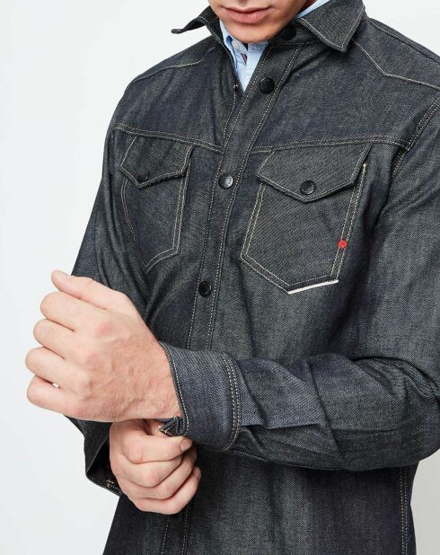 Chemise Iroyal anthracite bleu denim