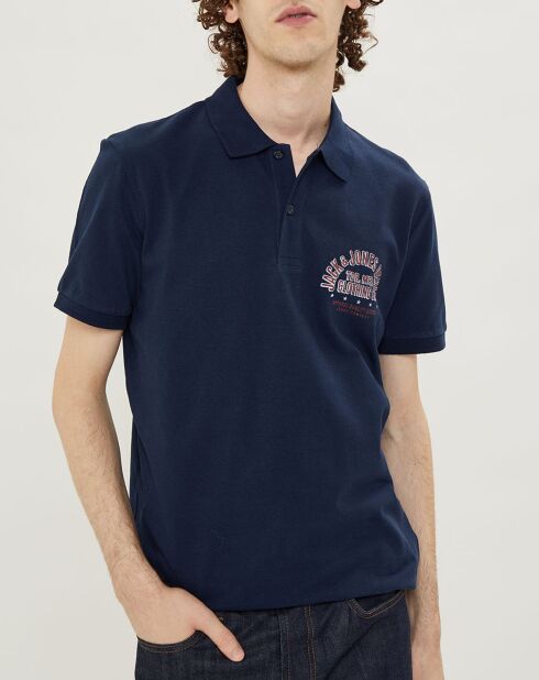 Polo Jprblubooster bleu marine