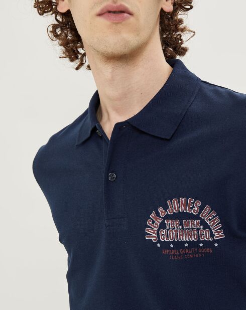 Polo Jprblubooster bleu marine