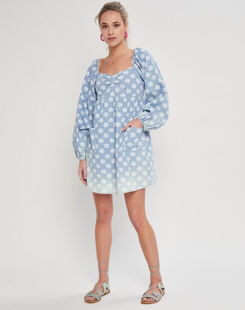 Billabong x Wrangler Just A Dream jurk met blauw/witte print