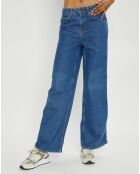 Jean 70's en Toile de coton Puddle large bleu