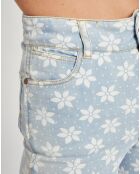 Jean large Billabong x  Wrangler Denim Light imprimé blanc/bleu