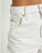 Jean boyfriend en Toile de Coton blanc