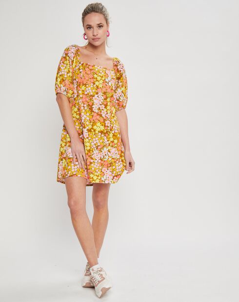 Robe Mini Paradise à fleurs multicolore