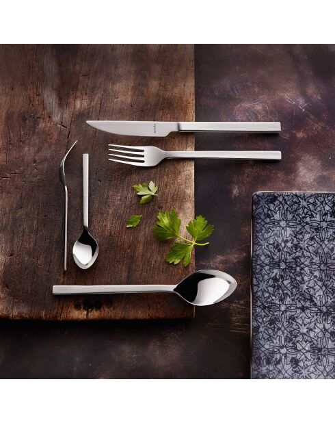 Ménagère Delta grise - 24 pièces