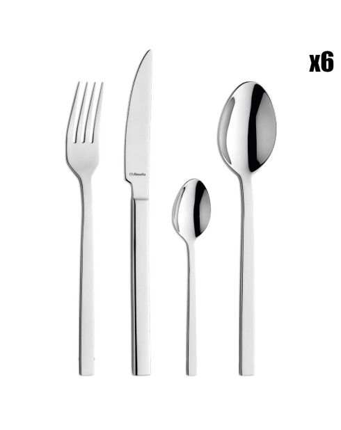 Ménagère Delta grise - 24 pièces