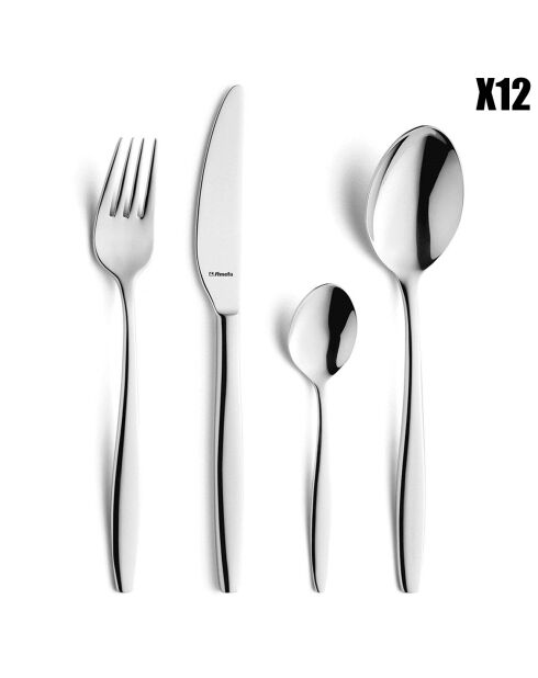 Ménagère Toscane grise- 48 pièces