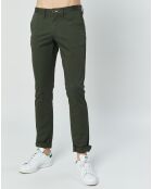 Pantalon chinos slim Twill vert moyen