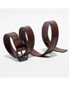 Ceinture en Cuir Tapered Big marron