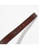 Ceinture en Cuir Tapered Big marron