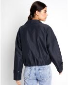 Blouson Court Zippé bleu marine