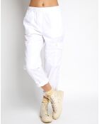 Pantalon Cargo Poche Elastique blanc