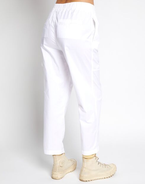 Pantalon Cargo Poche Elastique blanc