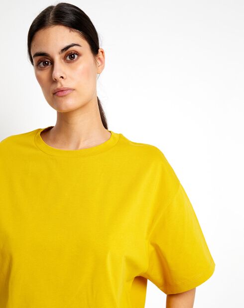 T-shirt gialla corta oversize