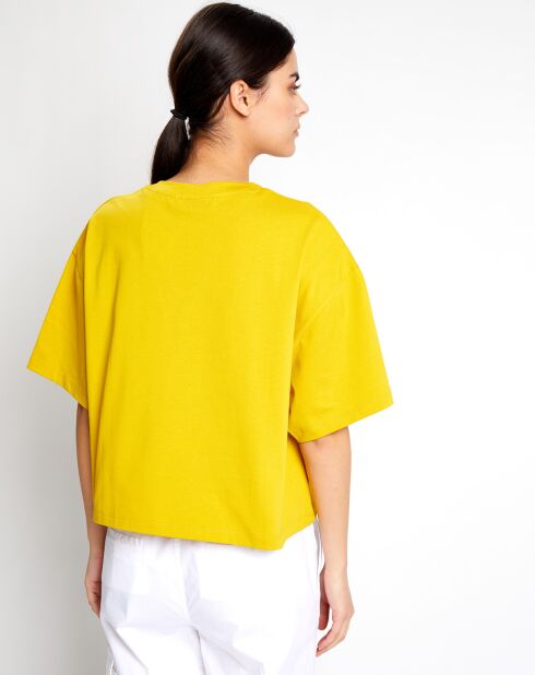 T-shirt gialla corta oversize