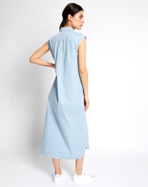 Robe maxi sans manches Bouton bleu clair