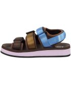 Sandales Baza marron/doré/bleu