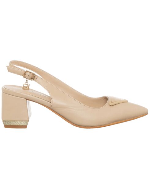 Slingbacks Gina beiges - Talon 6 cm