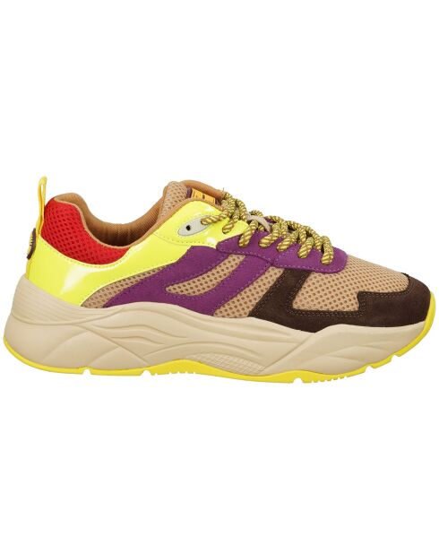 Sneakers Sona beige/violet/jaune