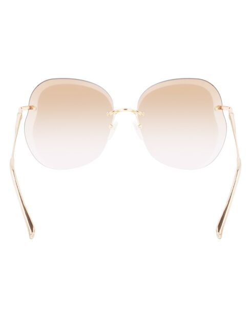 Lunettes de soleil Femme Roseau dorées