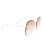 Lunettes de soleil Femme Roseau dorées