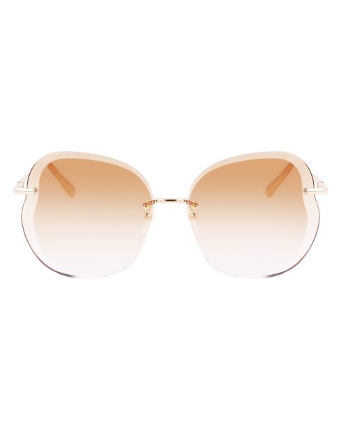 Lunettes de soleil Femme Roseau dorées