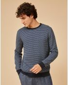 Pull Madura jacquard fumé bleu