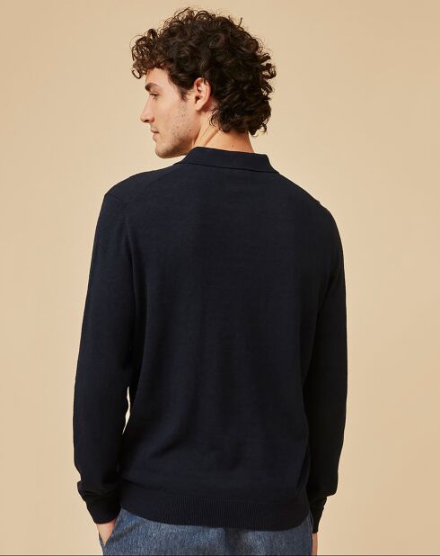 Pull en Lin & Coton Maceo marine