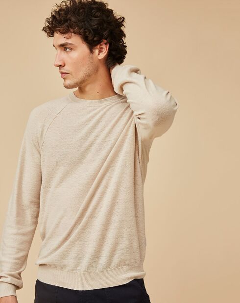 Pull en Lin & Coton Macena beige