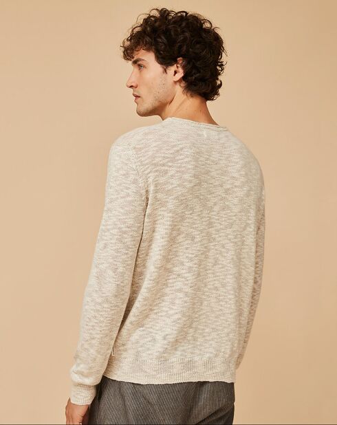 Pull en Coton & Lin Maelio écru/beige