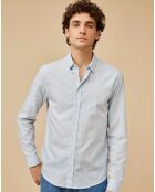 Chemise Slim Fit Bora rayée azur