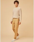 Pantalon Semi-Slim en Lin & Coton Burtys muscade