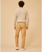 Pantalon Semi-Slim en Lin & Coton Burtys muscade