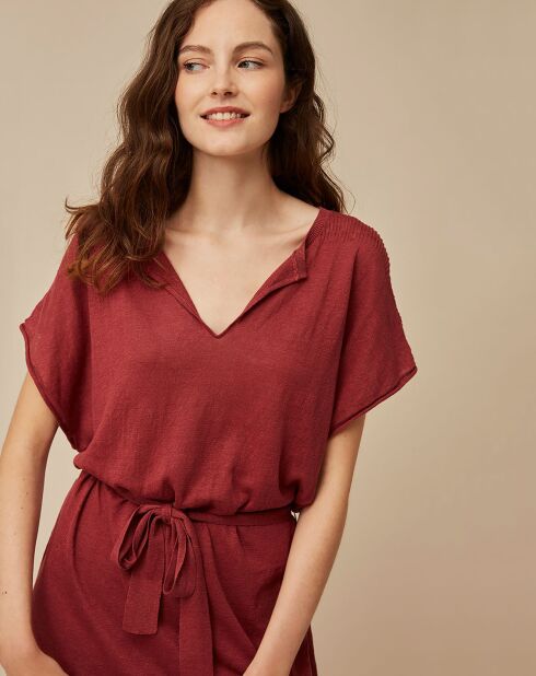 Robe 100% Lin Therese terracotta