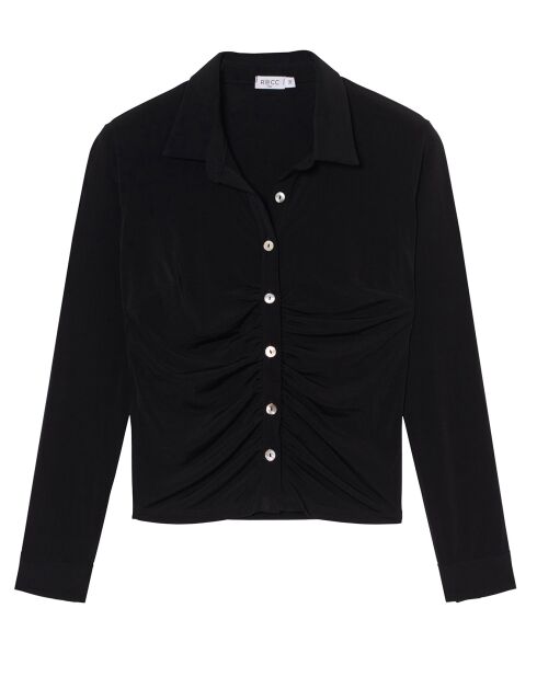 Chemise froncée Alisson noire