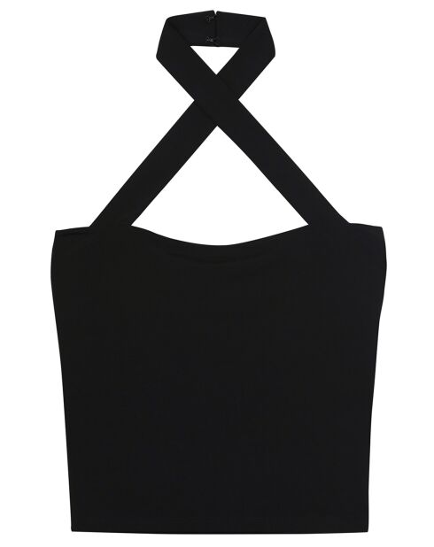 Top bustier Gio bretelles croisées noir