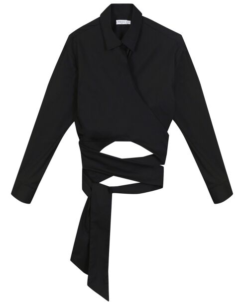 Chemise en Coton à nouer Ahouva noire