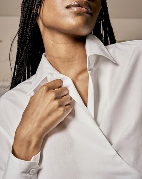 Chemise en Coton à nouer Adi blanche