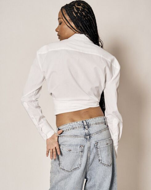 Chemise en Coton à nouer Adi blanche